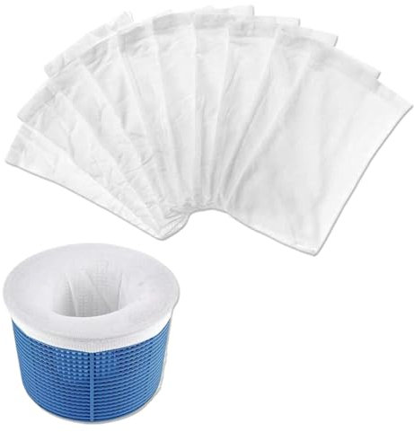 MAEXUS 10 Stück Skimmer Socken Pool Skimmersocke Netz für Skimmer Filter Körbe Feine Filterung Skimmer Strumpf Swimming Vorfilter Socke Wiederverwendbare Zum Reinigen von Poolschmutz und Blättern