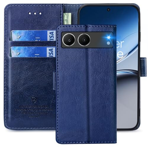 FMPCUON Hülle für OnePlus Nord 4 Handyhülle [Standfunktion] [Kartenfach] [Magnetverschluss] Tasche Flip Case Schutzhülle lederhülle klapphülle für OnePlus Nord 4 Blau