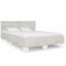 Tidyard Bettgestell Bettrahmen mit Lattenrost Doppelbett/Einzelbett Bett für Schlafzimmer Gästezimmer, Grau Natur Rattan 140 x 200 cm