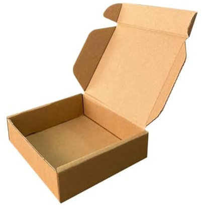 NoblesBox Folding Box 120 x 100 x 30 mm - Maxi Letter Box, Folding Box for Shipping, Post, Book Sending, Rectangular, Stable, Brown, Shipping Box (25)