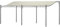 Outsunny Pérgola de Pared 6x3 m Cenador Gazebo con Techo de Poliéster Impermeable y Estructura Metálica Pabellón para Patio Terraza Balcón Crema