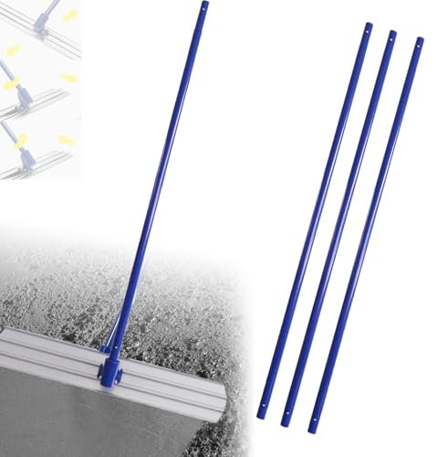 Taloche à Béton En Magnésium | Taloche à Béton à Bout Rond 48X8 | Outil Pour Ciment | Kit Béton Avec 3 Manches De Taloche | Outils Pour Béton | Longueur De Section:1,8M