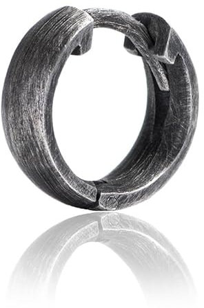 REYTEL Handgefertigt Ohrringe Silber 925 THE HOOP – Kleine Creolen Wikinger Ohrring für Herren Damen – Durchmesser 1,15CM – Ausgefallene Schmuck Geschenk für Frauen Männer
