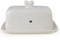 Home Deco London Ceramic Butter Dish with Heart Design, White