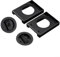 Sleek and Secure Zinc Alloy Glass Sliding Door Lock with Key Functionality (Black)