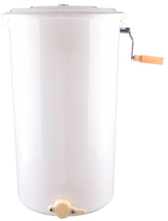 Harilla Manuelle Honigschleuder, Honigabscheider, professioneller, 2 Rahmen mit Griff, handgekurbelte Ernteausrüstung für den Bauernhof