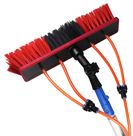 GJZQDKX Water Fed Telesbrush, 3-12M Window Cleaning Pole Brush Window and Solar Panel Cleaning System Windows Cleaning Trucks Water Fed Pole Kit Cleaning Photovoltaic Solar Panels 39Ft/11M
