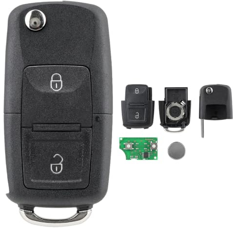 433MHZ For VW Golf Caddy Transporter T5 Polo 2 Buttons Key Fob | 1J0959753AG For VW Key Fob For VW T5 MK4 MK5 Passat B5 Seat Leon SKoda Fabia Octavia