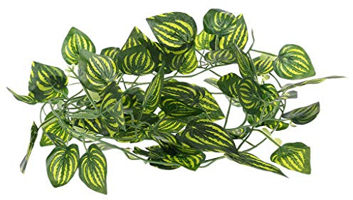 Limtula pour Reptiles, vignes suspendues, Feuilles artificielles, de Terrarium, Accessoires de décoration d'habitat, Accessoires de Dragon Barbu, Fournitures pour Reptiles en Bois flotté, pour