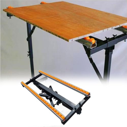 Table Saw Roller Stand, Adjustable Metal Saw Horses Workbench Extension Brackets for Woodworking, 550 Lbs Load Workbench Extension Holder