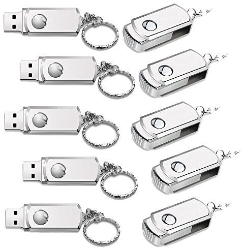 A Plus+ 10 Stück Einfach 64GB USB Sticks Schwenken Speicherstick USB Geschäftspartner USB-Flash-Laufwerk