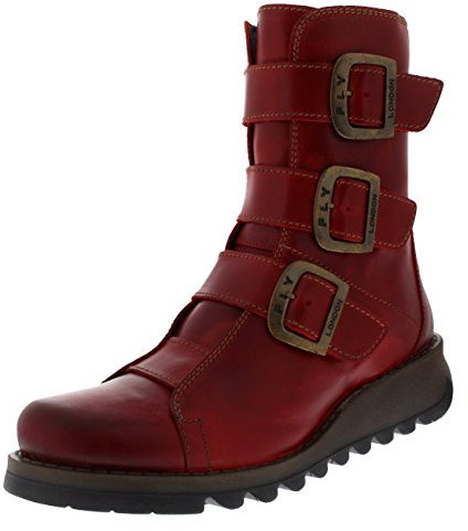 Fly London Scop110fly - Stivali da Motociclista Donna, Rosso (Red 004), 38 EU