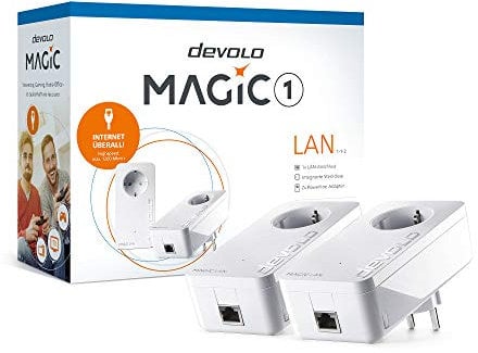 Devolo Magic 1 LAN Starter Kit (1200Mbit, Powerline, 2X GbitLAN, Heimnetz), 8295