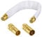 HB-DIGITAL Câble coaxial pour télévision par satellite, ultra plat, 2,7E+3 MHz, connecteur F, blanc, 1 pièce