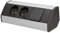 Orno GM-9002/W-G Multiprise Electrique d'angle avec Disjoncteur pour Cuisine, Bureau Et Plan De Travail (Noir)