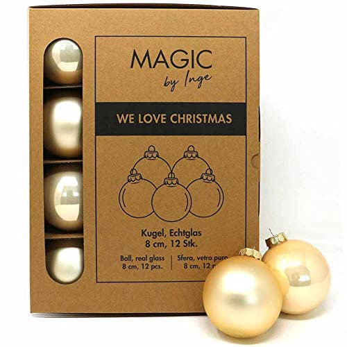 Kugel Champagne - WE Love Christmas - Magic by Inge - 12 Stück / 8cm