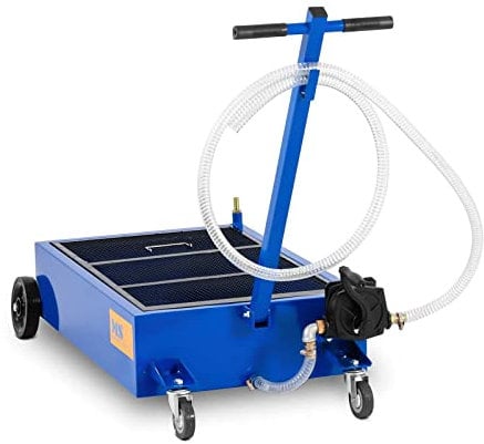 MSW Colector para Aceite Usado Bandeja de Drenaje MSW-WOT-68 (75 L, con Bomba de Mano, 20 l/min, Conexión: 1/2 Pulgada/Manguera: 2,2 m)
