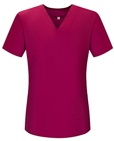MISEMIYA Mujer Mujer-LKX-G715 Casaca Uniforme Sanitario Mujer-707, Fucsia 21, XL