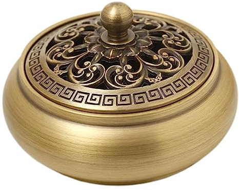 YARNOW Brûleur D'Encens en Cuivre Compact pour Usage Intérieur Porte-Encens Pratique Et Élégant pour Bureau Chambre Sauna - Four À Aromathérapie Et Décor De Maison