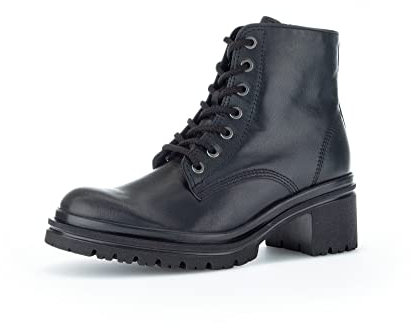 Gabor Damen Schnürstiefeletten, Frauen Boots,Wechselfußbett,Best Fitting,halbstiefel,Kurzstiefel,uebergangsschuhe,schwarz,38 EU / 5 UK