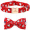 Lionheart glory Weihnachtshundeschleifenhalsband Santa Print Schleifenhundehalsband Mädchen oder Junge Hundeschleifenhalsband Haustiergeschenk Verstellbares Hundehalsband für mittelgroße Hunde