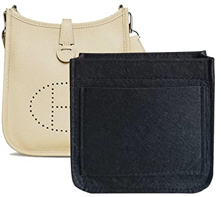 Lckaey Filz-Organizer für Hermes Evelyne III TPM PM GM Tascheneinsatz Mini 16 29 33 Tasche Geldbörse Organizer Y003 Schwarz-M