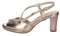 Valleverde 28343 Rosa Cipria Sandali Eleganti con Tacco Alto per Donna in Tessuto brillantinato (Taglia 36)