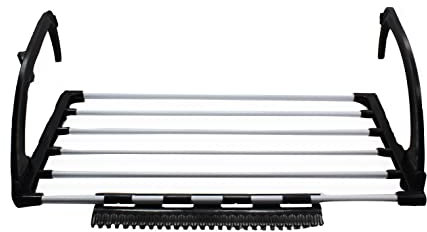 SUL Radiator drying racks, Folding Airer Clothes Dryer Drying Rack Rail, Small Laundry Dryers Clothes Airer with Adjustable Arms for Indoor and Outdoor Portable Drying Rack (Black)