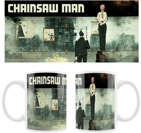 Crunchyroll - Chainsaw Man - Motif: AKI & Maki - Mug - 320 ml - Original & Licensed