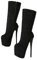 Sexy Leopardenmuster-Plattformstiefel für Damen mit mittlerer Wade, kniehohe Stiefel mit seitlichem Reißverschluss, 20 cm, Super-Stiletto-High-Heels, Nachtclub-Pole-Dance-Abschlussball,Schwarz,50