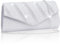 Larcenciel Clutch Silber, Glitzer Damen Handtasche mit Kette, Metallisch Pailletten Abendtasche für Braut, Elegant Tasche Envelope Crossbody Umhängetasche für Hochzeit Party Freizeit Date, 22×6×11cm