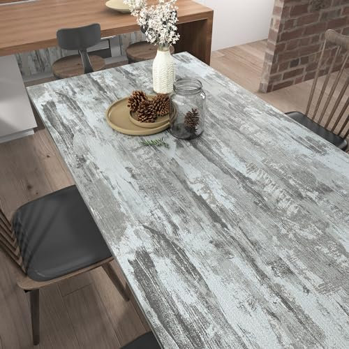 Yullpaper Graue Tapete Betonoptik Schrank Folie Selbstklebend Vintage Wand Tapeten Klebefolie Betonoptik für Möbel Tisch Abwaschbare Tapete Grau Muster Dekorfolie Möbelfolie Selbstklebend 40cm X 300cm