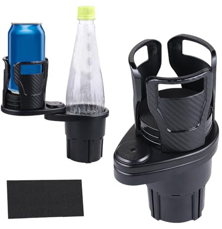 Fychuo Car Cup Holder Expander 2 In 1 Multifunctional Cup Holder for Cars Drink Holders 360°Rotating Adjustable Car Accessories All Purpose Car Cup Holder with 12pcs Anti Slip Stickers