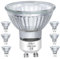 EKSAVE GU10 Halogen Bulbs 50W 230V MR16 for Track,Recessed,Accent Lighting,Ceiling Light,Range Hood, Dimmable Warm White, Pack of 6