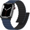 Anlinser Correas Compatible con Correa Apple Watch 49/46/45/44/42/41/40/38mm, Pulsera Magnética Reversible de Doble Cara para iWatch Ultra Serie 10/9/8/7/6/5/4/3/SE (49/46/45/44/42, Azul Oscuro/Negro)