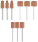 9pcs Meules en Oxyde d'Aluminium Mèches de Ponçage avec Tige de 1/8 Compatible, Meule abrasive tête de meule en pierre pour Meulage, Polissage Ébarbage Métaux