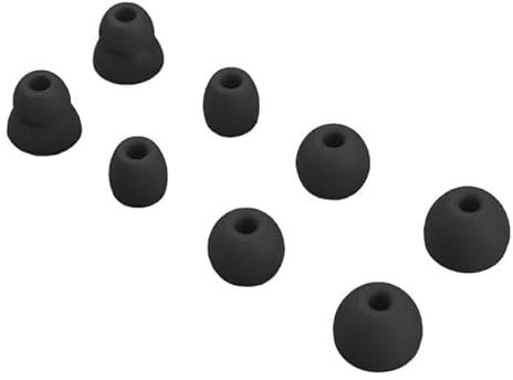 Ear Tips Buds Eartip For Beats Flex For Beats X/Powerbeats Pro,Silicone Earbud Tips Earbuds Replacement Tips Ear Tips Earbuds Eartips Eargels Accessories,4 Pairs Different Sizes (black)