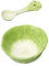 GREENADSCAPE Cuenco De Cerámica Forma De Col Para Niños Vajilla Infantil De Porcelana Juego De Vajilla Cuchara