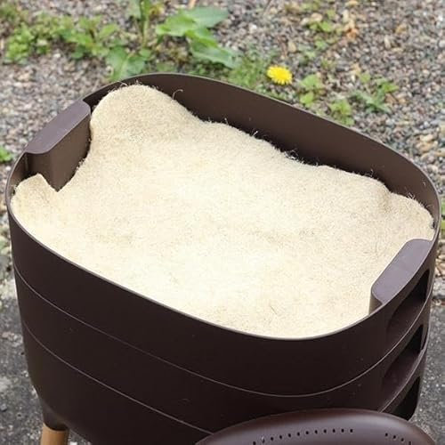 Wiggly Moisture Mats Worm Blanket for Urbalive Worm Composter - Extra Thick Worms Blanket Moisture Mats for Worm Composter Vermicomposting Mat Thick Hemp Fibre Blankets for Composting (Pack of 2)