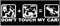 Don't Touch My car lustige für E-Bike Aufkleber,weiß witzige Elektrofahrrad Sticker,Wasserdicht, UV-beständig, Auto-Aufkleber für Glatte Oberflächen (18cm x 6cm)