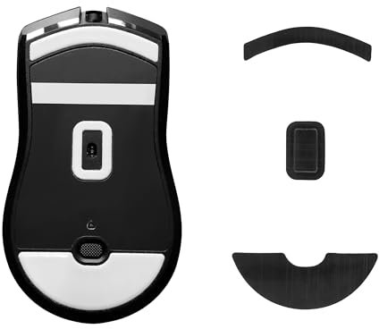 kwmobile Mouse Feet Replacement Compatible with Razer Viper 8k HZ Computer Mouse Skates Sticker - Black