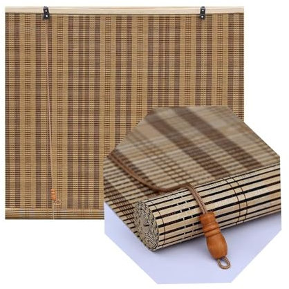 Stores romains en bambou de taille personnalisée pour décoration intérieure et extérieure, jardin, tonnelle, terrasse, balcon - Pare-soleil et rideaux d'intimité