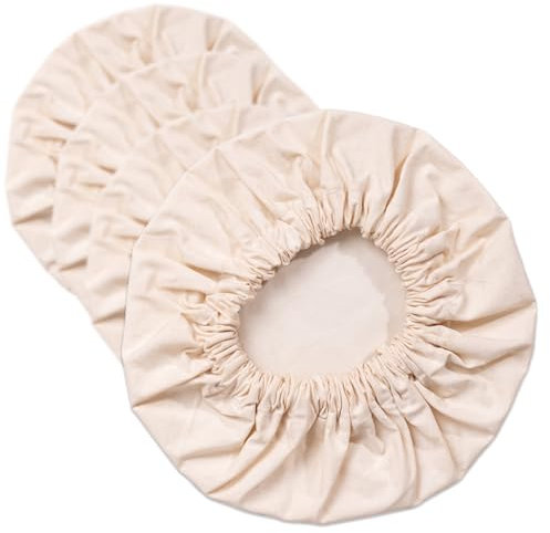 4- Pack Reusable Fabric Bowl Covers 100% Natural Cotton Stretchy Cloth Bowl Covers (4 Pack - XXXL)