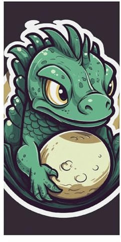 FZMTLDS Little Green Dragon's Egg Badetuch, leichtes Badetuch, superweiche Handtücher, sehr saugfähig, Gesichtstücher, großes Muster, Korallensamt, für Fitnessstudio, Reisen, Camping, Pool