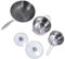 Juego Ollas Y Sartenes Antiadherentes, Juego Utensilios Cocina Acero Inoxidable | 1 Sartén, 1 Olla Grande, 1 Cacerola Pequeña, con Tapas, Utensilios Cocina, Fácil Limpiar