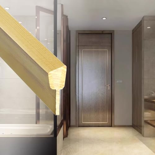 Barre de Seuil Bande de Transition de Sol Extra-étroite en Laiton Massif, Garniture Décorative pour Joint Carrelage/ Marbre/ Planche/ Stratifié, Fond de TV, Crédence Murale, Joint Plat(1.5m(59in))