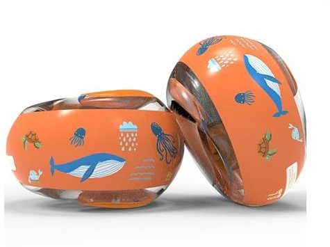 Dufuso Schwimmflügel Kinder 3-6 Jahre, Aufblasbare Schwimmhilfe Mit Dinosaurier-Muster, Schwimmring Arm Bands Mit 3 Unabhängigen Airbags Für Mädchen Jungen, Für Pool, Strand, Training, 6-20kg