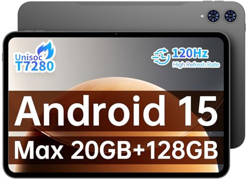 TECLAST T65 Tablet 13.4 Pollici 120Hz Tablet Android 15, Doppio SIM 4G LTE+5G WiFi, 2.2GHz Octa-Core, 20GB RAM+128GB ROM(TF 4TB) 8000mAh/Widevine L1/13MP/BT5/GPS, 2025