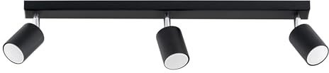 KAR LIGHTING Spotbalken 3-flammig Schwarz – schwenkbarer Deckenstrahler, Deckenlampe & LED Deckenleuchte aus Metall – GU10 Strahler für Küche, Wohnzimmer, Flur – modern & LED geeignet