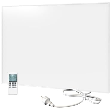 Byecold Infrarotheizung 580 Watt, Energiesparende Wandheizung Infrarot Elektrisch, Heizpanel mit integriertem Thermostat, CO₂ freier Betrieb, Elektroheizung für Wohnzimmer & Schlafzimmer